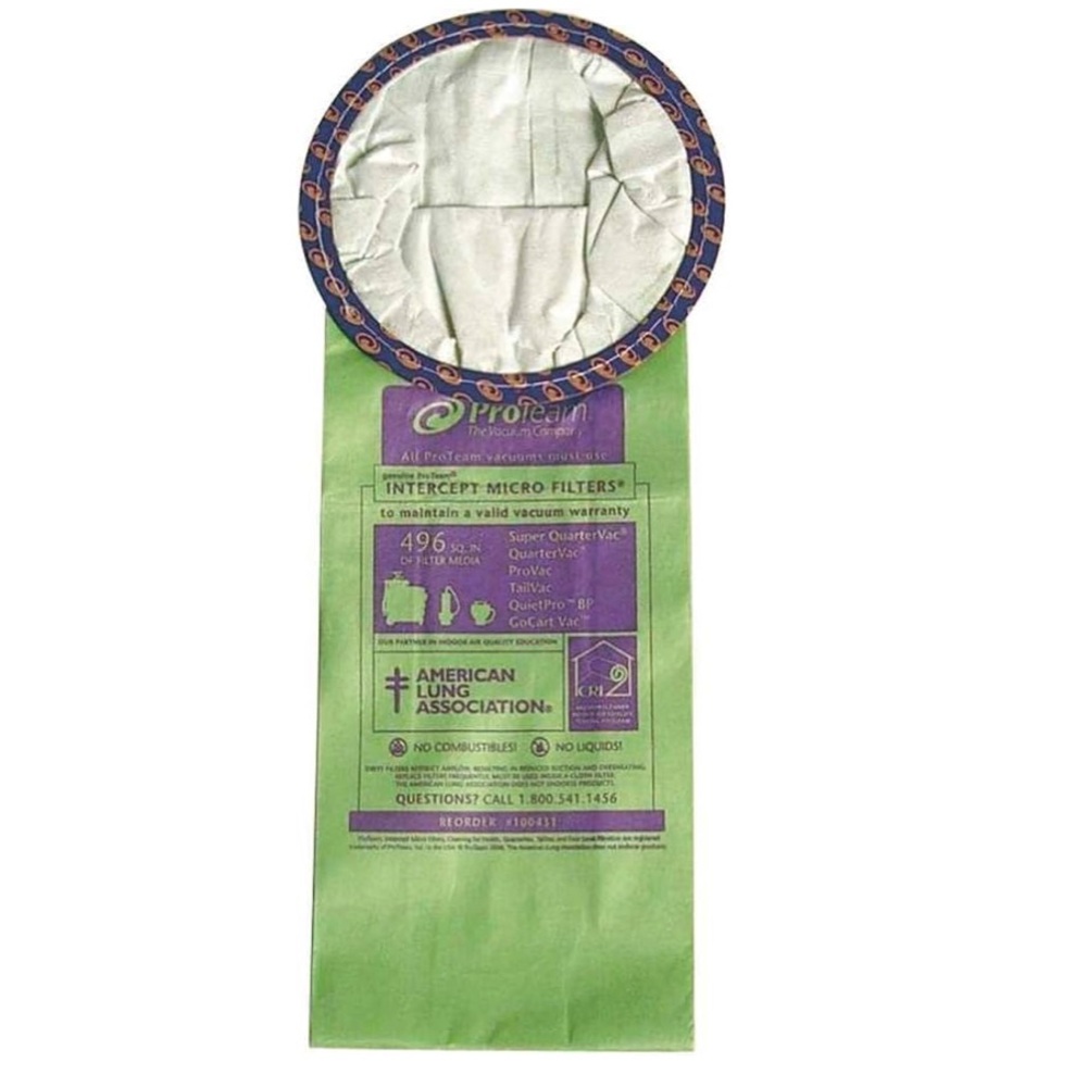 Lot of 2 New 10 Pack ProTeam Intercept Micro Replacement Filter Reorder #.100431